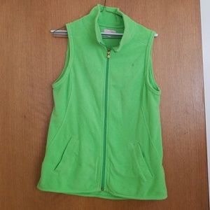 Bright green Lilly Pulitzer fleece vest